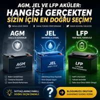 AGM, Jel ve LFP Aküler: Hangisi Sizin İçin En Doğru Seçim?