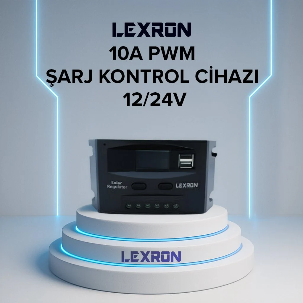 LEXRON  10A PWM ŞARJ KONTROL CİHAZI