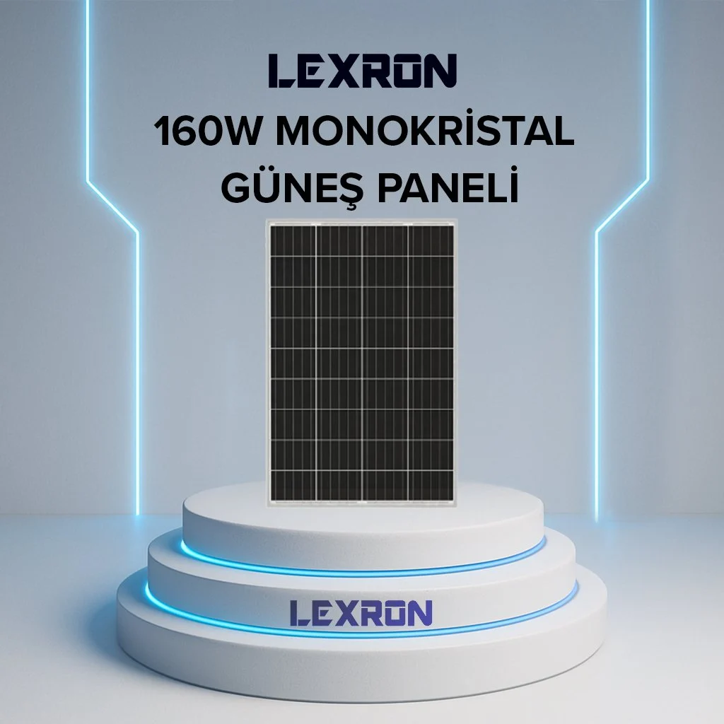LEXRON 160W MONOKRİSTAL GÜNEŞ PANELİ