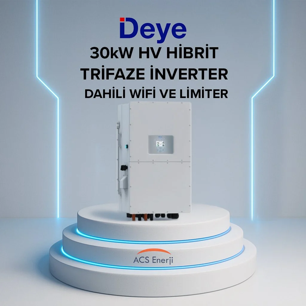 DEYE 30KW HİBRİT TRİFAZE İNVERTER HV