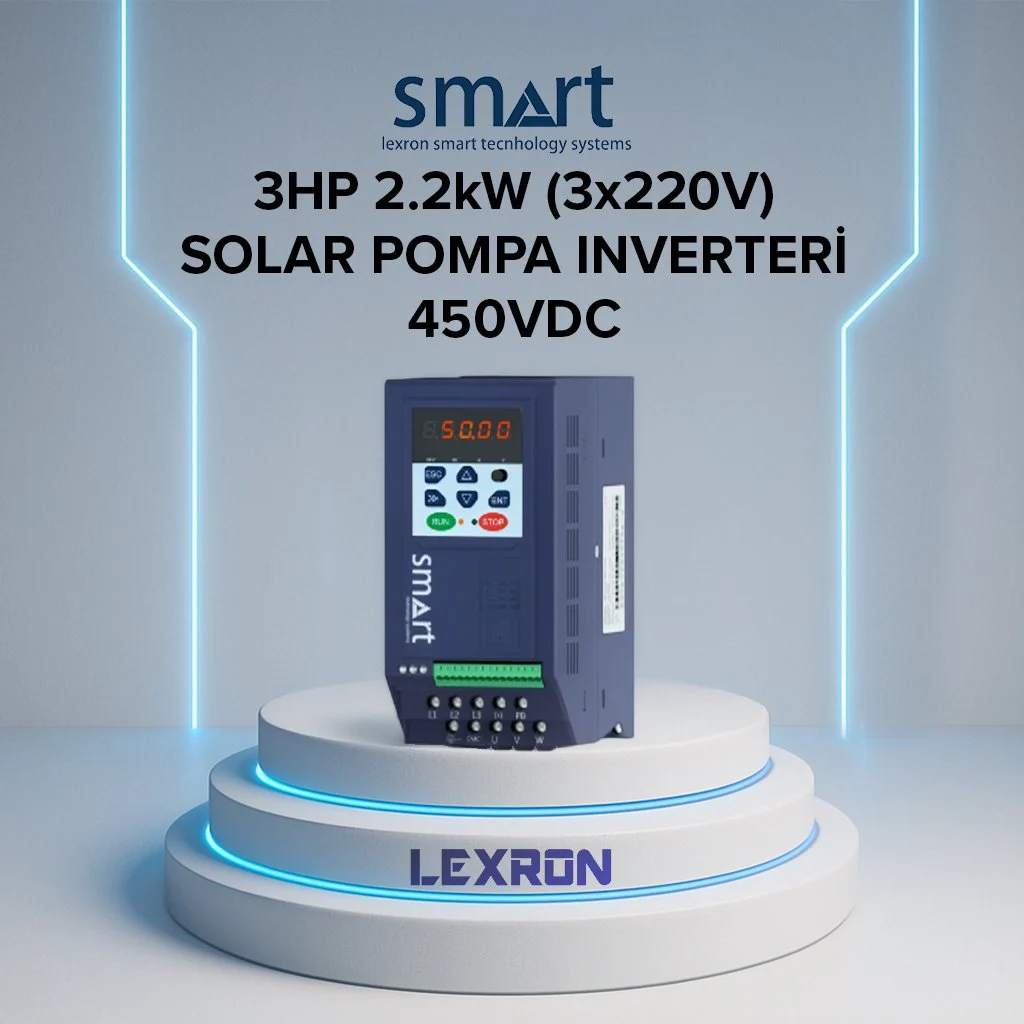 LEXRON SMART 3HP 2.2kW (3x220V) SOLAR POMPA INVERTERİ