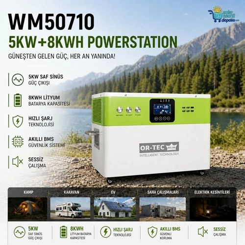 OR-TEC 5KW+8KWh TAŞINABİLİR GÜÇ İSTASYONU