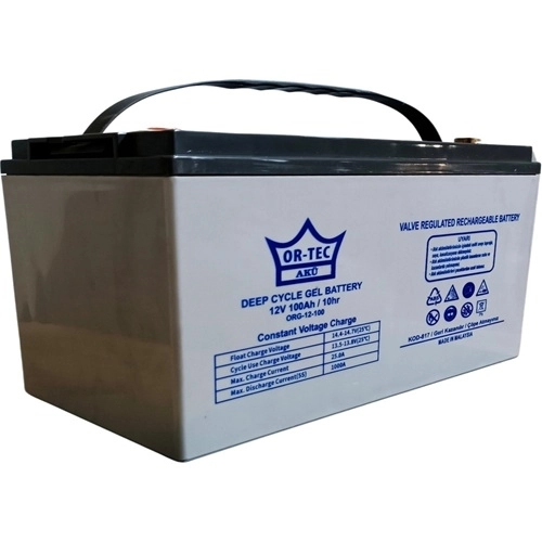 ORTEC 12 V 100 Ah DEEP CYCLE JEL AKÜ