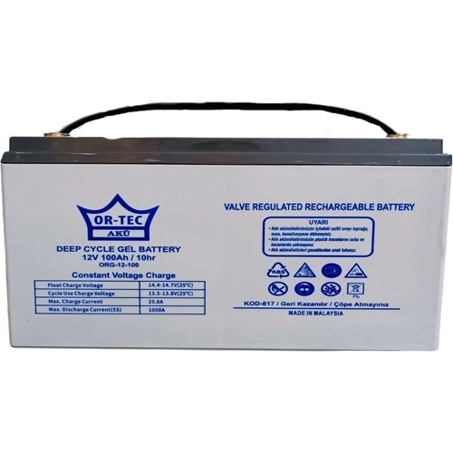 ORTEC 12 V 80 Ah JEL AKÜ