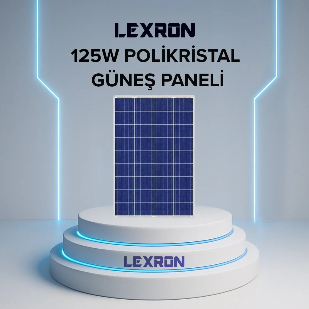LEXRON 125W POLİKRİSTAL GÜNEŞ PANELİ