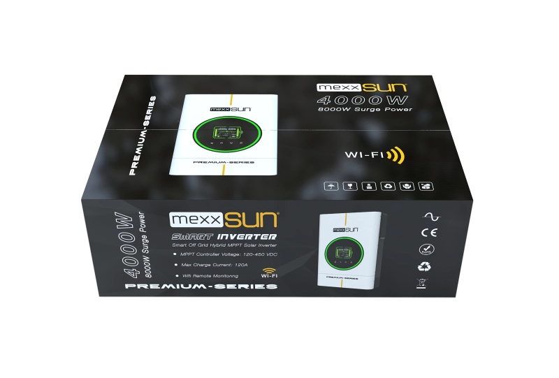 MEXXSUN 24V 4kW PREMIUM TAM SİNUS AKILLI INVERTER (Wi-Fi/ Dual Output)