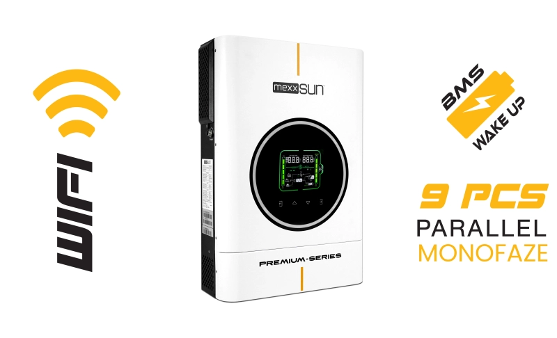 MEXXSUN 24V 4kW PREMIUM TAM SİNUS AKILLI INVERTER (Wi-Fi/ Dual Output)