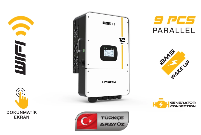 MEXXSUN 12 KW  HİBRİT  MONOFAZE LV (48V) İNVERTER