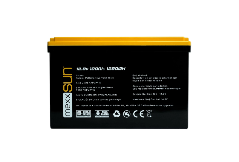 MEXXSUN 12,8V 100Ah LİTYUM BATARYA (LiFePo4) 1280Wh