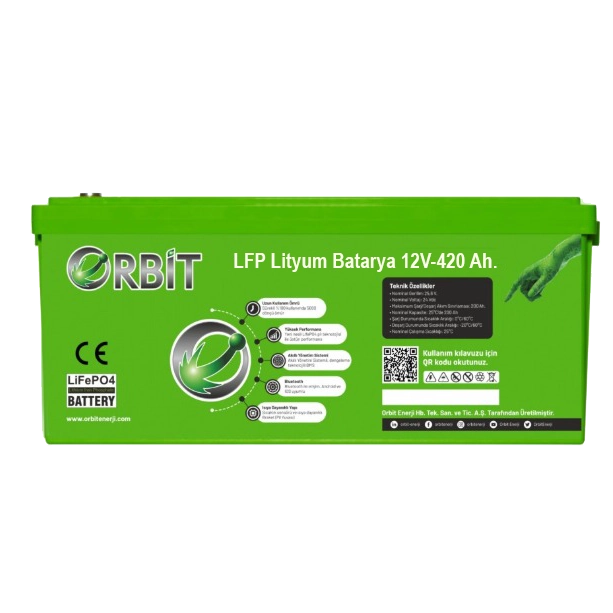 ORBİT 12 V 420 Ah LiFePO4 Akü-Marin Tip-VP