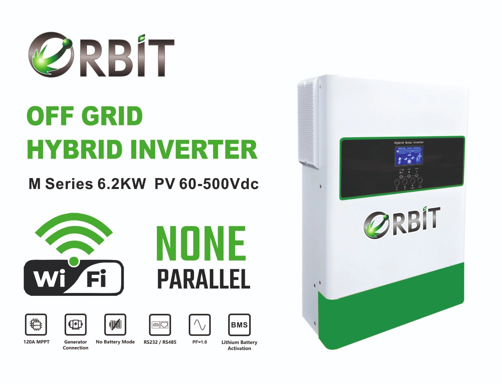 ORBİT 6.2 KW TAM SİNÜS OFFGRİD İNVERTER-NON PARALLEL