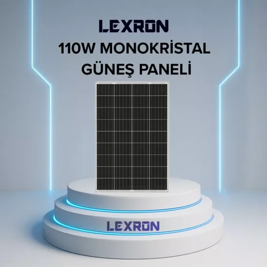 LEXRON 110W MONOKRİSTAL GÜNEŞ PANELİ