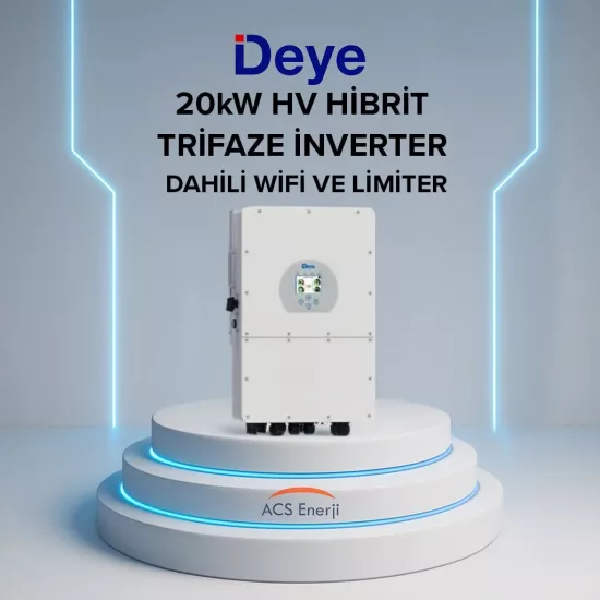 DEYE 20KW HİBRİT TRİFAZE İNVERTER HV