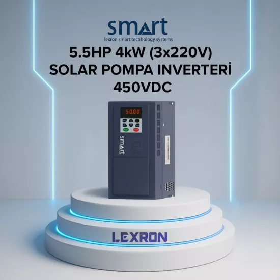 LEXRON SMART 5.5HP 4kW (3x220V) SOLAR POMPA INVERTERİ