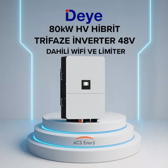 DEYE 80KW HİBRİT TRİFAZE İNVERTER HV