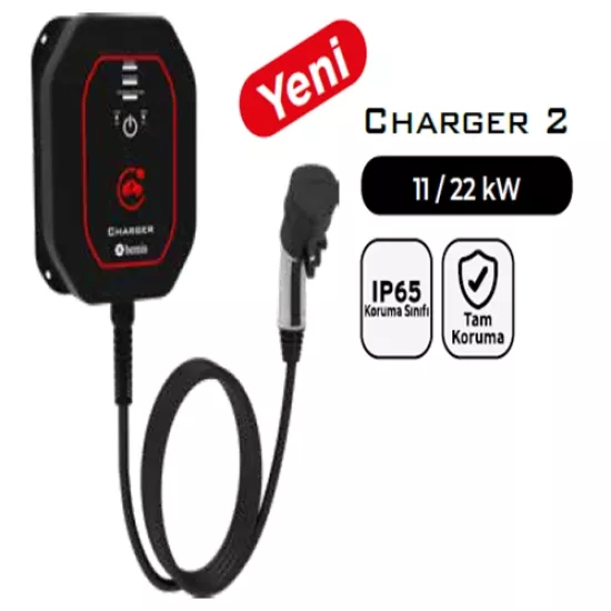 Bemis 11-22 kW Charger 2 Kablolu AC Şarj Cihazı