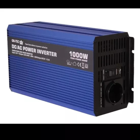 OR-TEC 12 V 1000WATT TAM SİNÜS İNVERTER