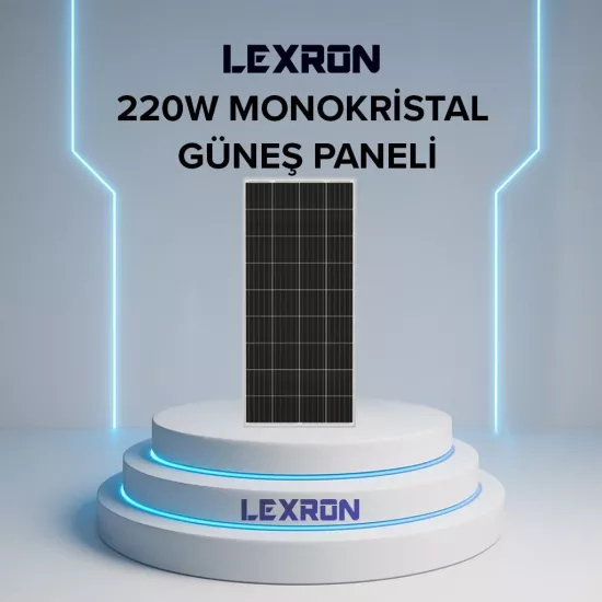 LEXRON 220W MONOKRİSTAL GÜNEŞ PANELİ