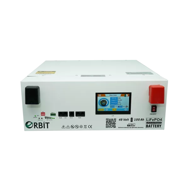 ORBİT 51.2 V 100 Ah LiFePO4 Akü-LoV-Ekranlı-Metal Kasa
