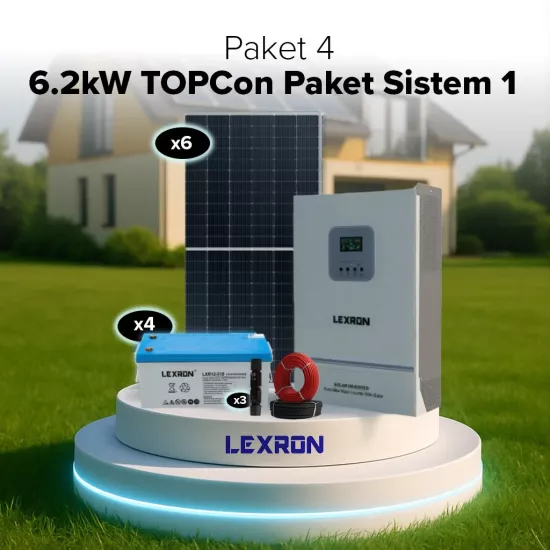 LEXRON 6.2kW TOPCON PAKET SİSTEM (Yüksek Verimli Ev Paketi)