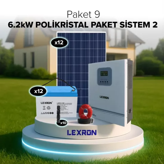 LEXRON 6.2kW POLİKRİSTAL PAKET SİSTEM 2 (PAKET 9)