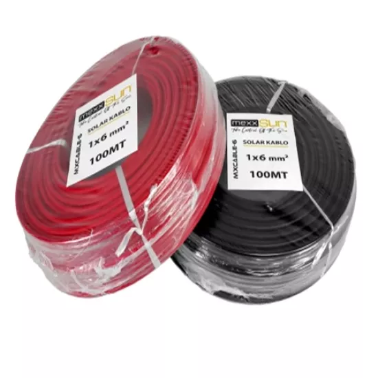 SOLAR KABLO 6MM SİYAH (100M)