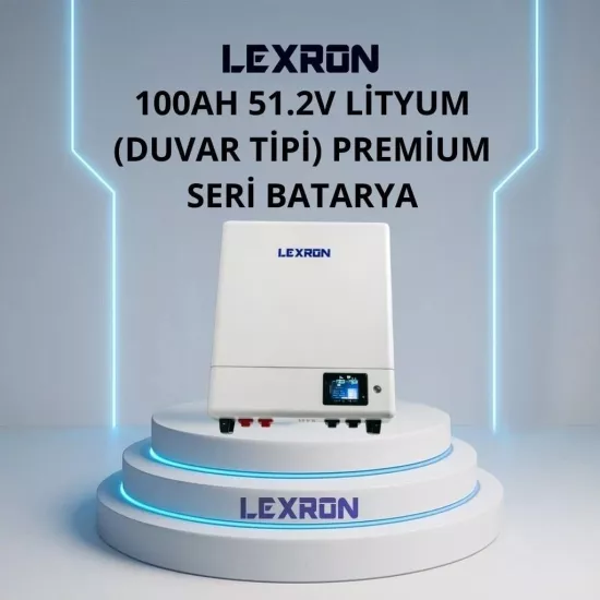 LEXRON 100AH 51.2V PREMİUM (DUVAR TİPİ) BATARYA